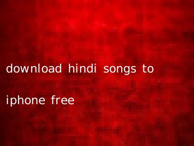 download hindi songs to iphone free