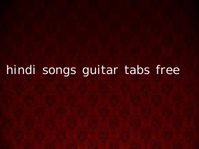 hindi songs guitar tabs free