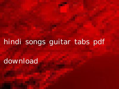 hindi songs guitar tabs pdf download