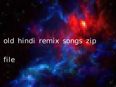 old hindi remix songs zip file