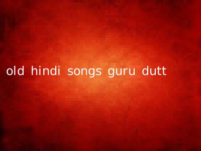 old hindi songs guru dutt